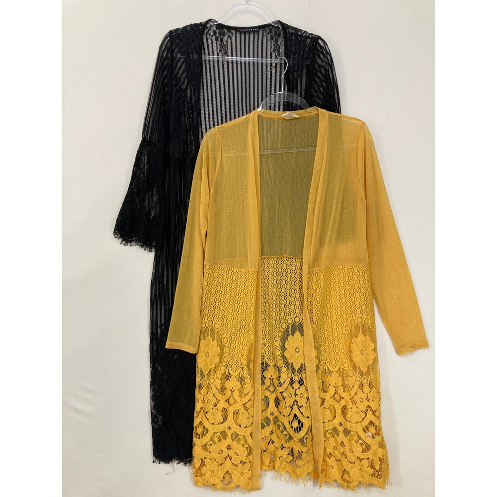 Bundle of Two Lace Cardigans Dusters size Small Vacation Travel Boho Festival